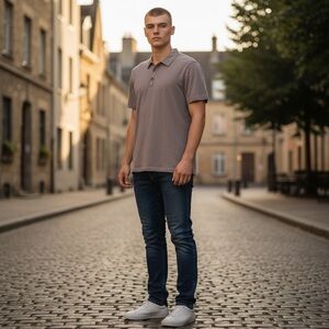 ROBERT BARAKETT Polo. Size Large